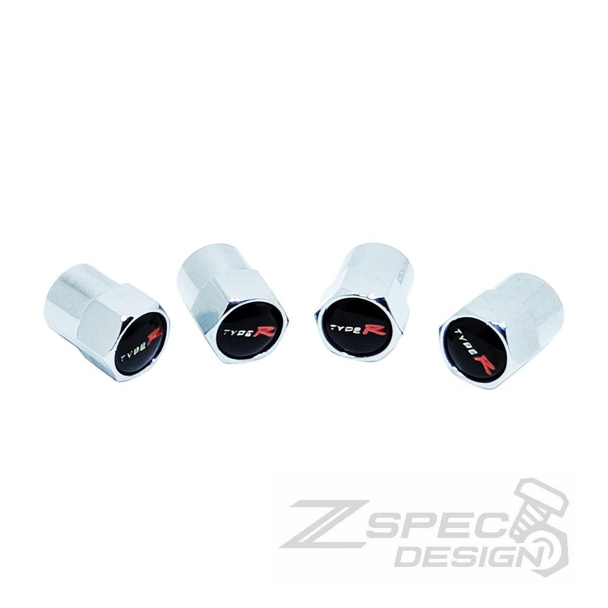 Chrome Valve Stem Tire Caps, Style: Honda Type-R