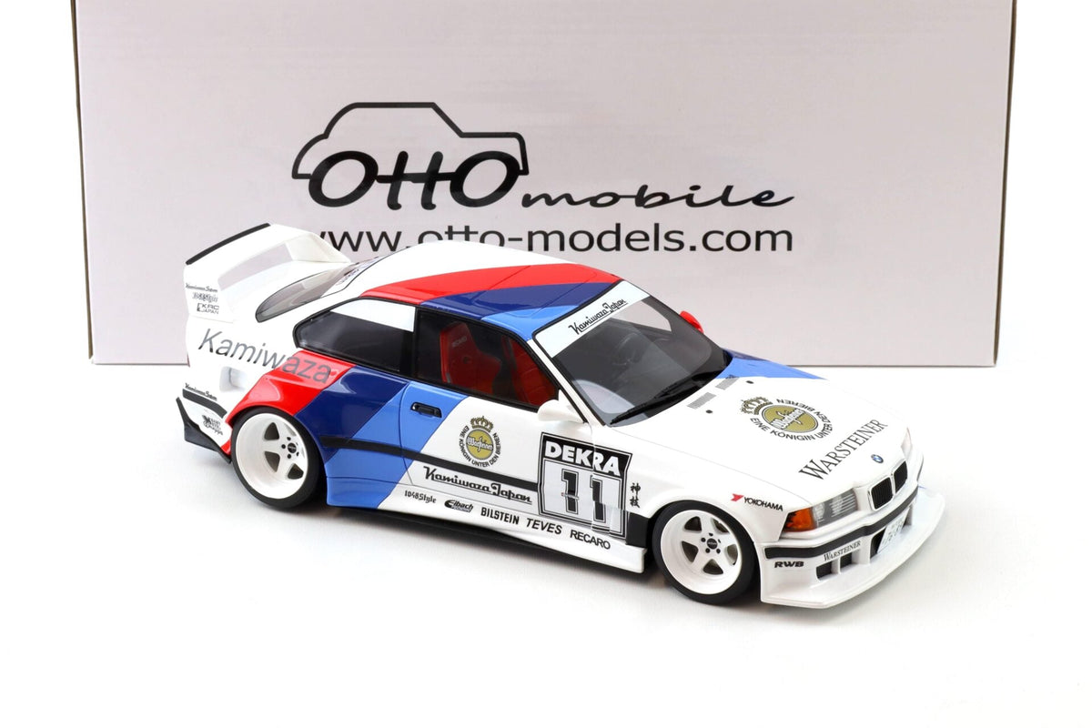 STM Diecast Otto 2024 BMW E36 M3 Khyzyl Saleem Kamiwaza DTM 1995 Alpine White 1:18 - View 2