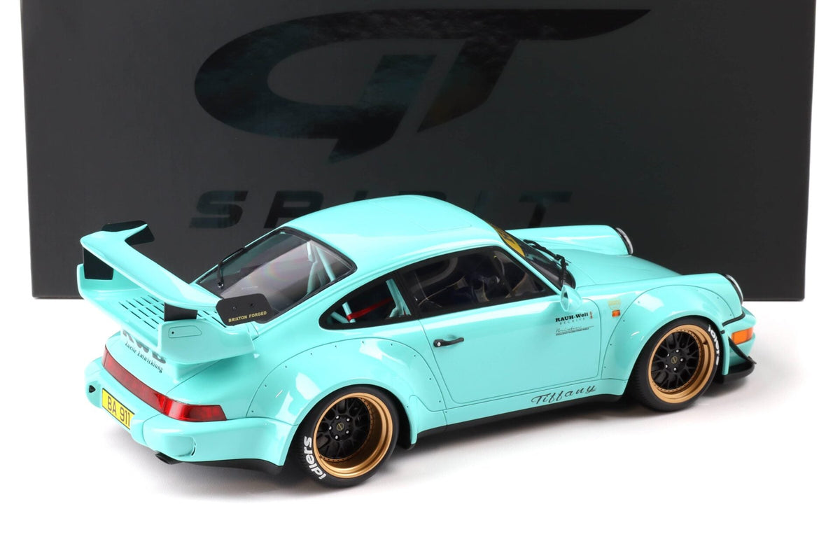 STM Diecast GT Spirit 2020 Porsche 911 930 RWB Tiffany Blue 1:12 - View 3