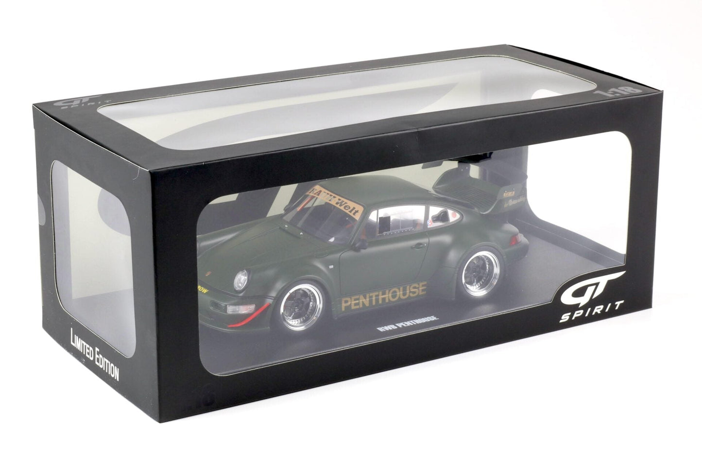 GT Spirit 2008 Porsche 911 964 RWB (Penthouse) Matte Army Green 1:18