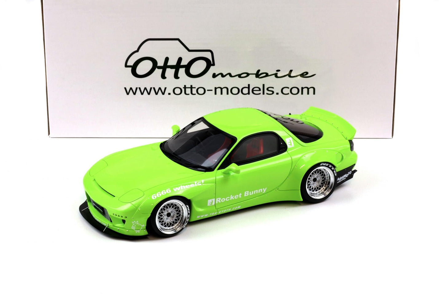 Otto 1994 Mazda RX7 FD3S Rocket Bunny Aero (V1) 2015 Pearl Green 1:18