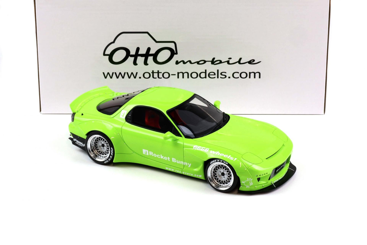 Otto 1994 Mazda RX7 FD3S Rocket Bunny Aero (V1) 2015 Pearl Green 1:18