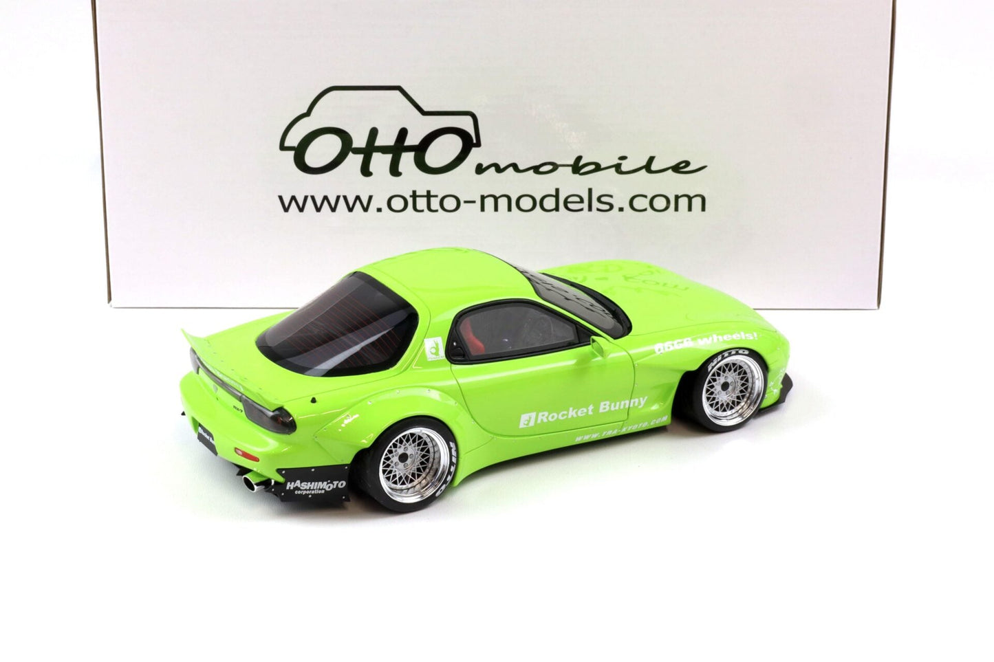 Otto 1994 Mazda RX7 FD3S Rocket Bunny Aero (V1) 2015 Pearl Green 1:18
