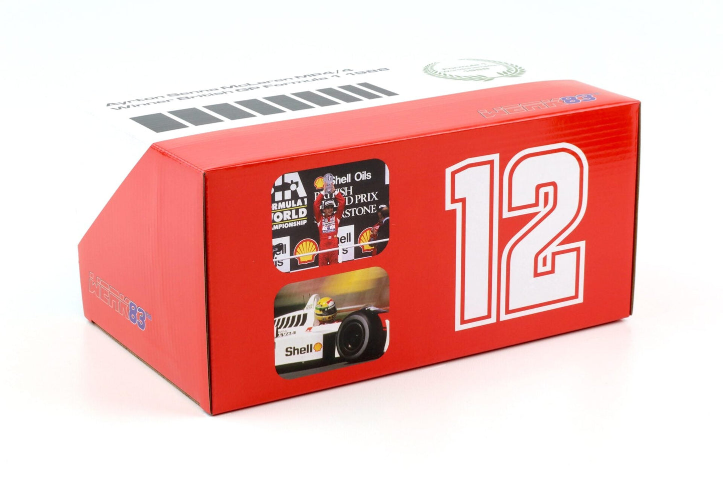 Werk83 Mclaren Honda MP4/4 #12 A. Senna Winner British GP 1988 1:18