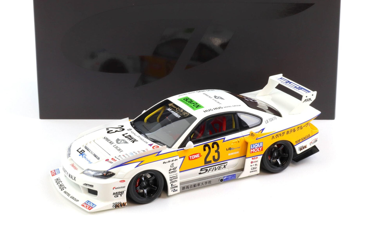 GT Spirit 2021 Nissan Silvia S15 LB Super Silhouette #23 LBWK White 1:18