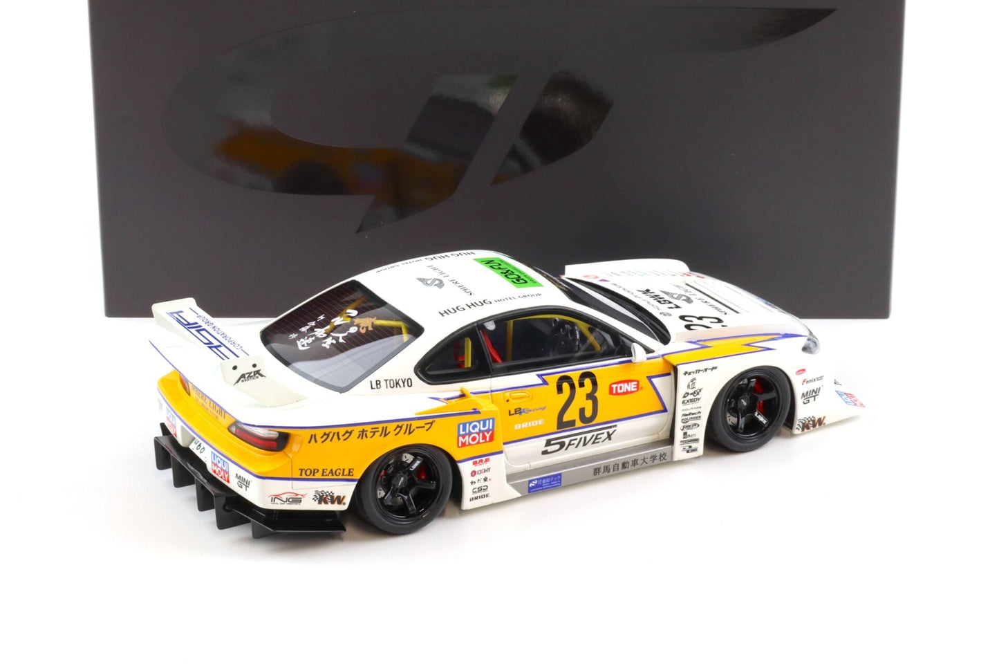 GT Spirit 2021 Nissan Silvia S15 LB Super Silhouette #23 LBWK White 1:18