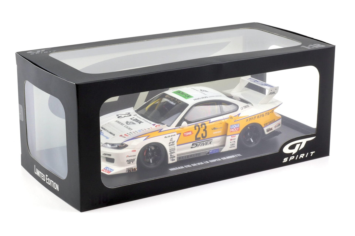 GT Spirit 2021 Nissan Silvia S15 LB Super Silhouette #23 LBWK White 1:18