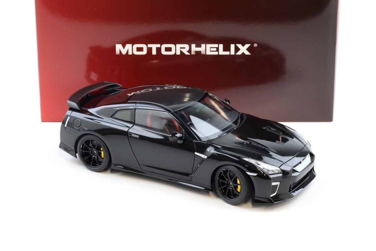 STM Diecast Motorhelix 2022 Nissan Skyline GT-R R35 Nismo Track Edition T-Spec Meteor Flake Black...