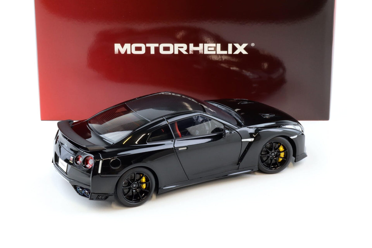 STM Diecast Motorhelix 2022 Nissan Skyline GT-R R35 Nismo Track Edition T-Spec Meteor Flake Black...