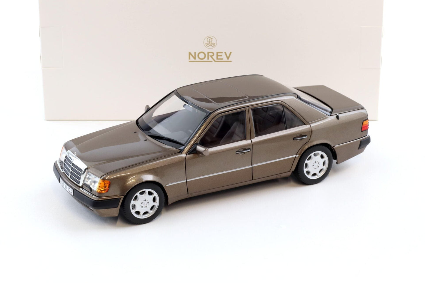 Norev 1990 Mercedes-Benz E Class 500E (W124) Impala Brown Metallic 1:18