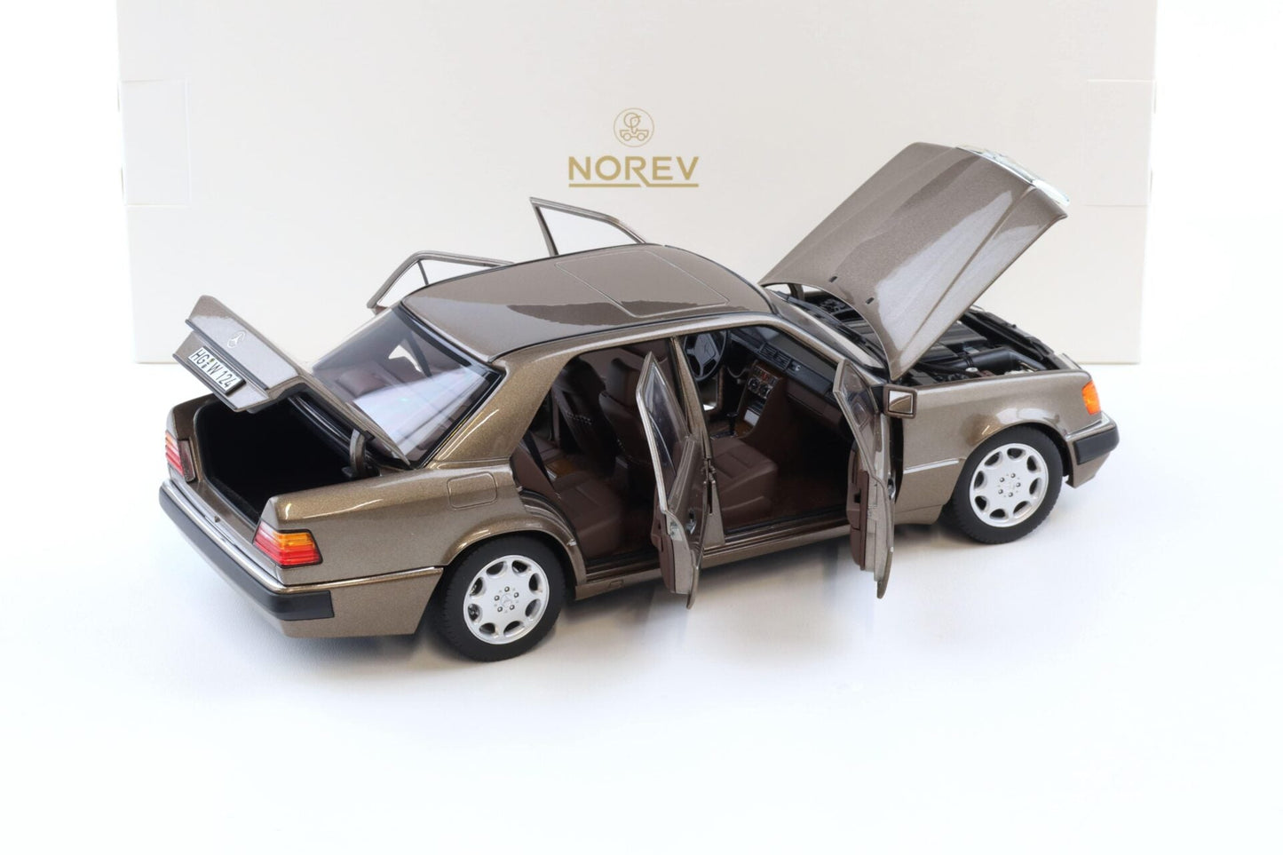 Norev 1990 Mercedes-Benz E Class 500E (W124) Impala Brown Metallic 1:18