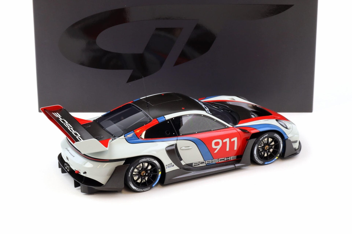 GT Spirit 2023 Porsche 911 992 GT3 R Rennsport White, Red, Blue 1:18