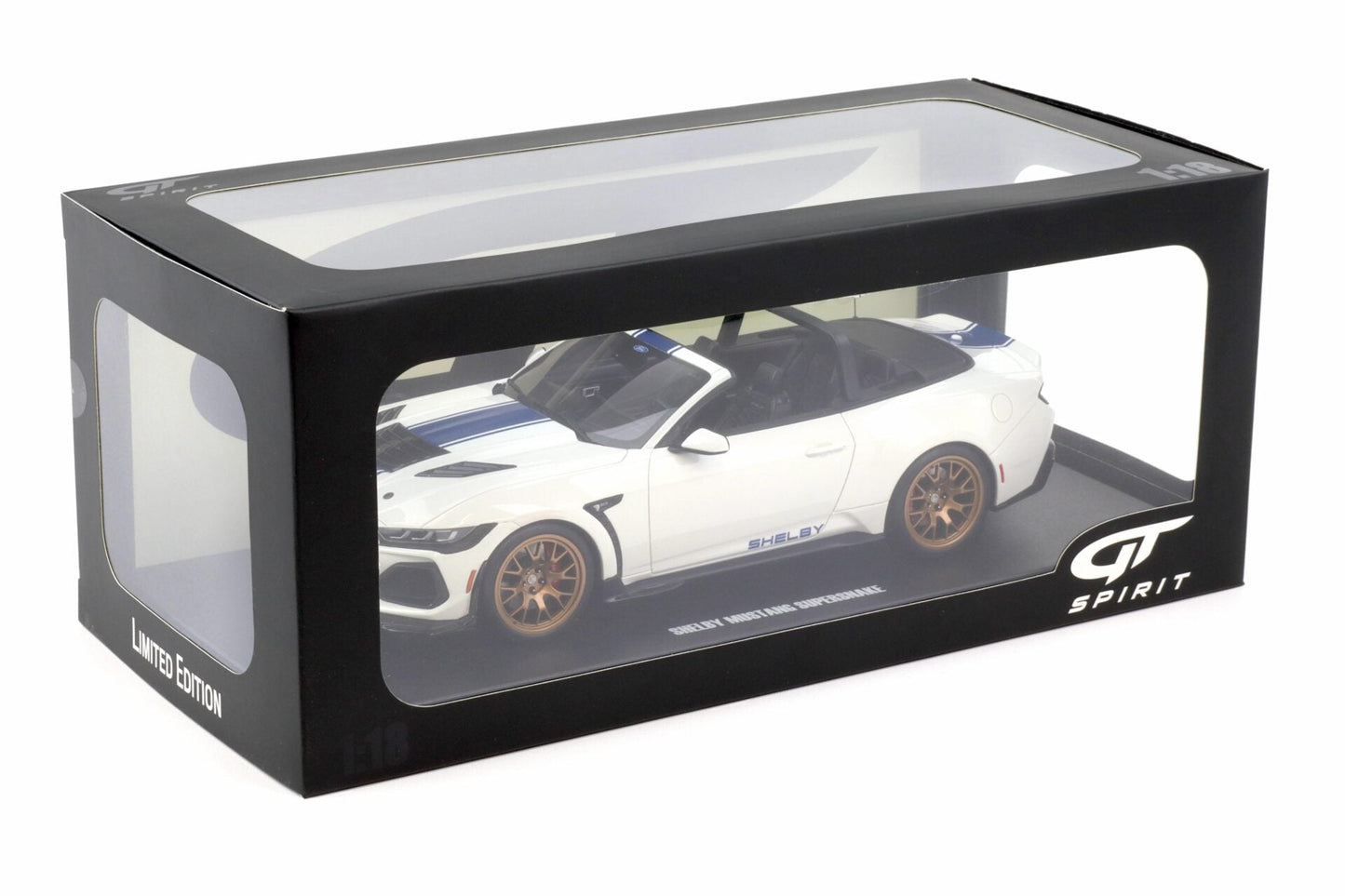 GT Spirit 2025 Ford Shelby Mustang Super Snake Convertible Oxford White 1:18