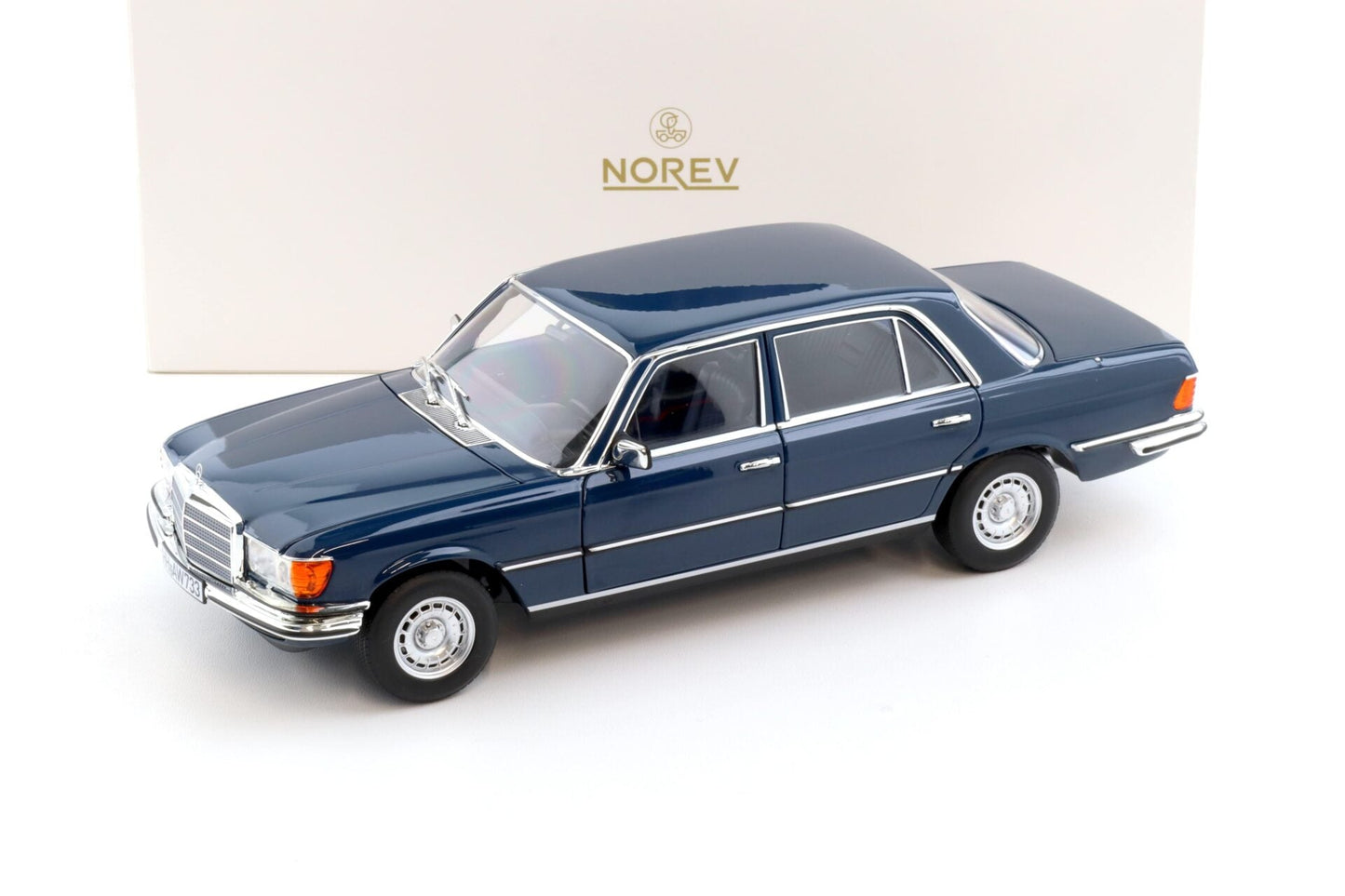 Norev 1979 Mercedes-Benz S-Class 350 SE (W116) Hansa Blue 1:18