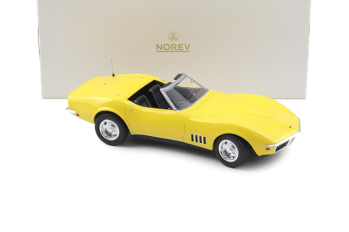 Norev 1969 Chevy Corvette C3 Convertible Daytona Yellow 1:18