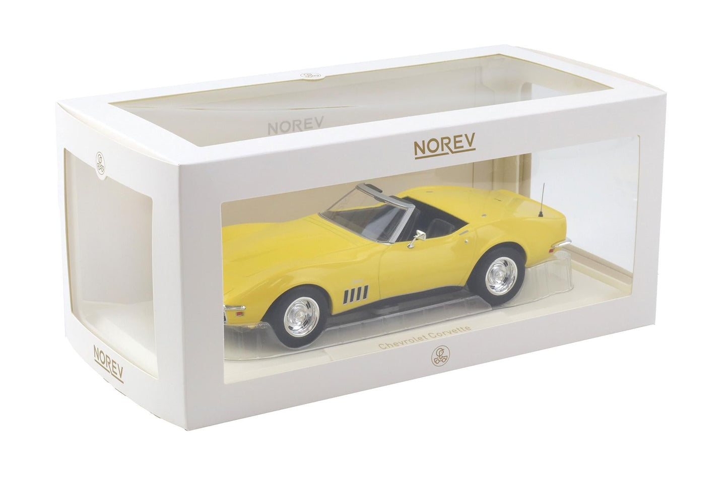 Norev 1969 Chevy Corvette C3 Convertible Daytona Yellow 1:18
