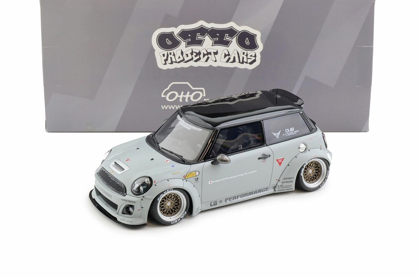 Otto 2015 Mini Cooper R56 LB Works LB Nation Grey 1:18
