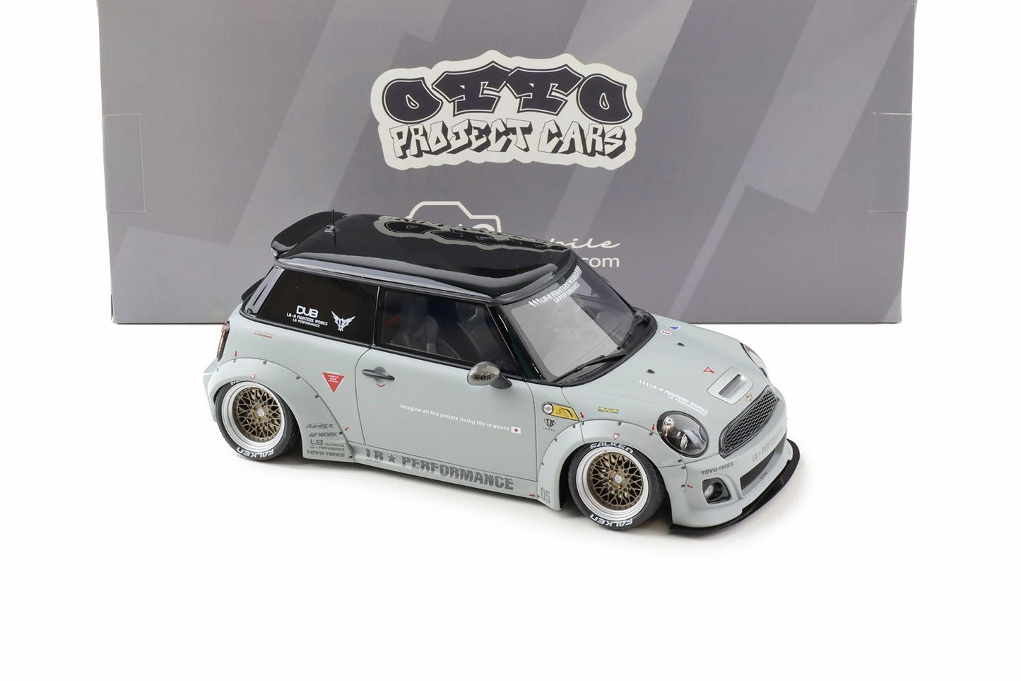 Otto 2015 Mini Cooper R56 LB Works LB Nation Grey 1:18