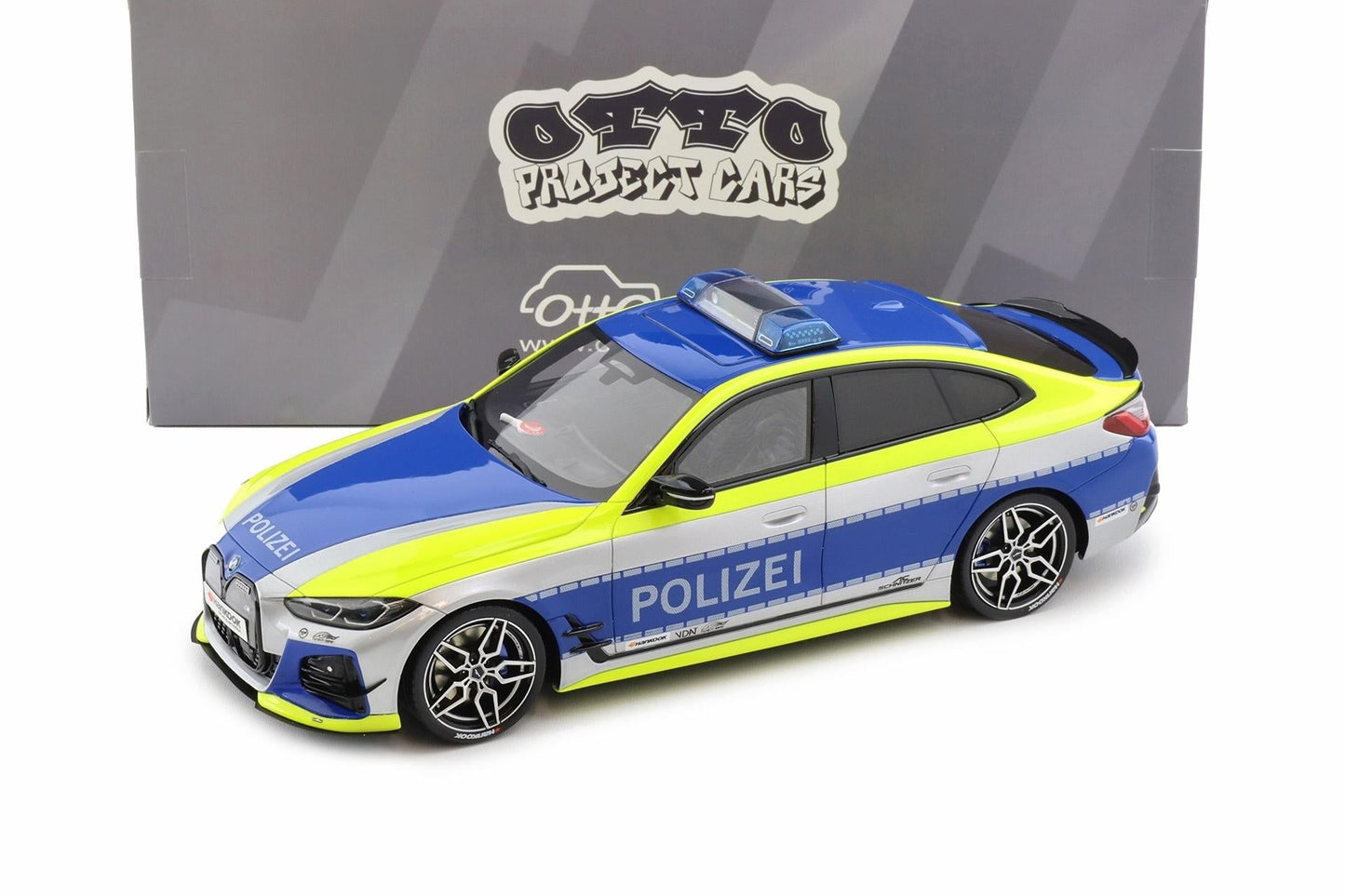 Otto 2022 BMW M4 (G82) AC Schnitzer ACS4 Polizei Blue Silver 1:18