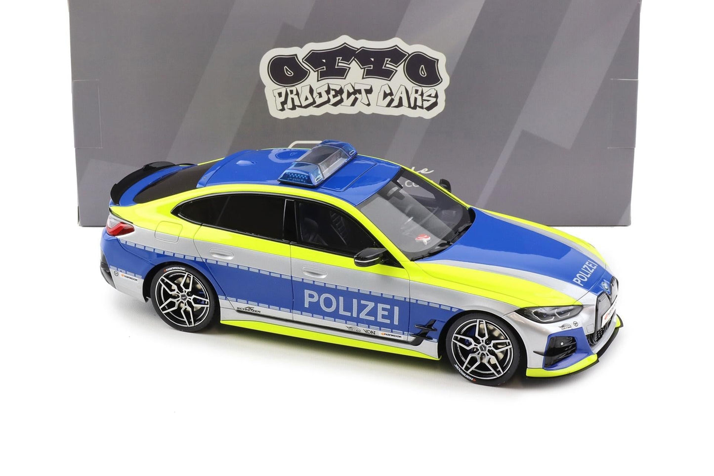 Otto 2022 BMW M4 (G82) AC Schnitzer ACS4 Polizei Blue Silver 1:18