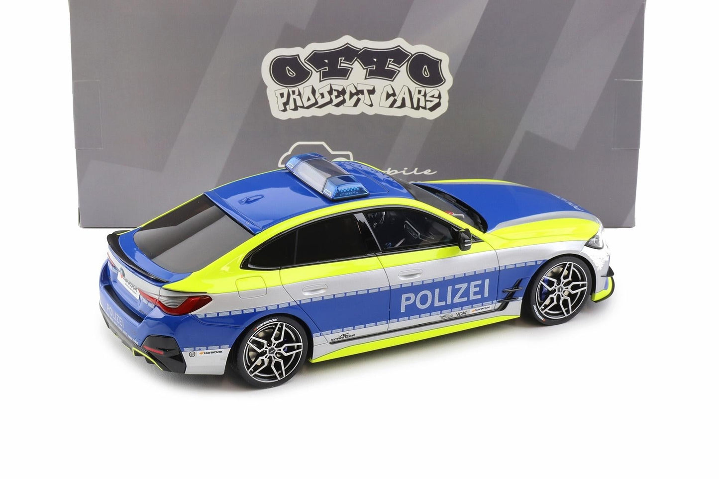 Otto 2022 BMW M4 (G82) AC Schnitzer ACS4 Polizei Blue Silver 1:18