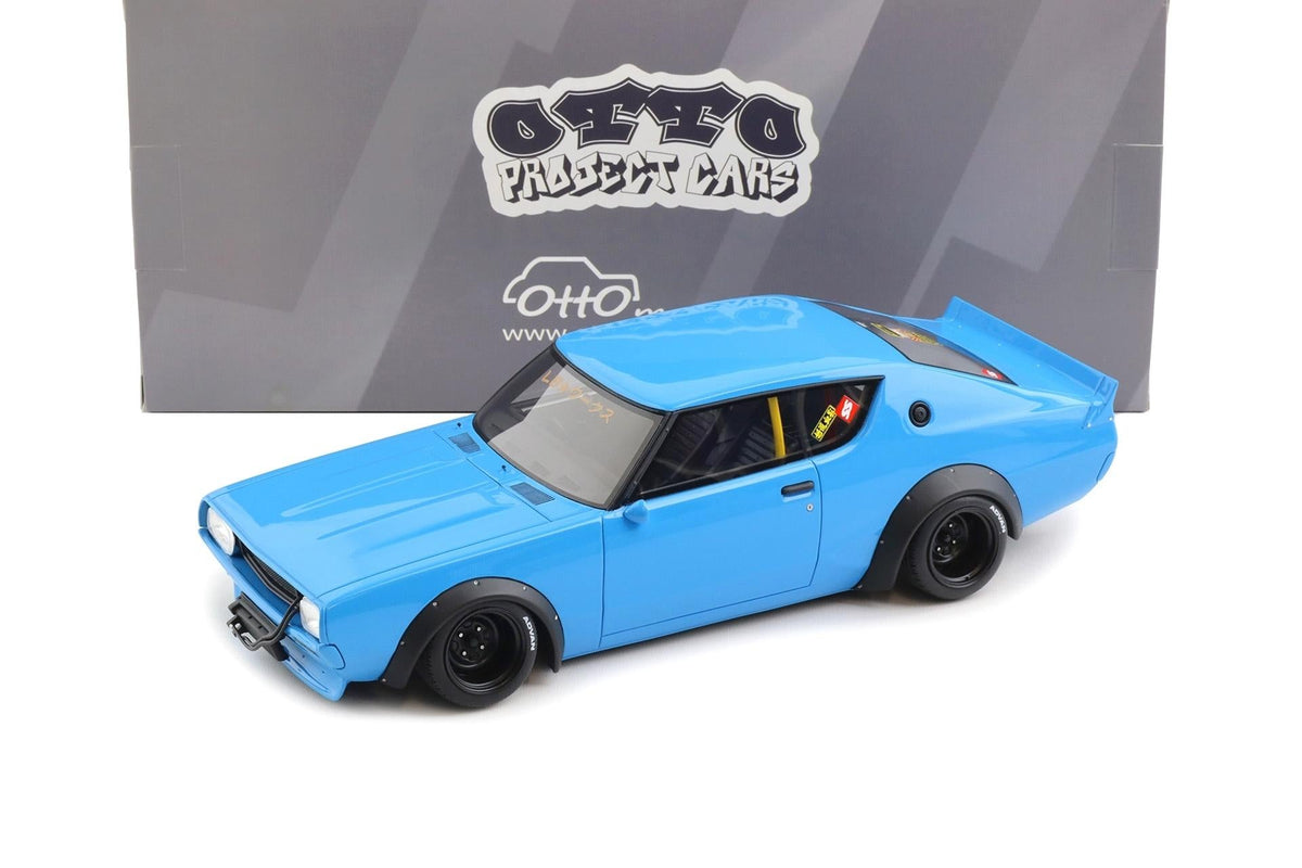 STM Diecast Otto 1971 Nissan Skyline 2000 GT-R (KPGC10) 2024 LB-Works Blue 1:18