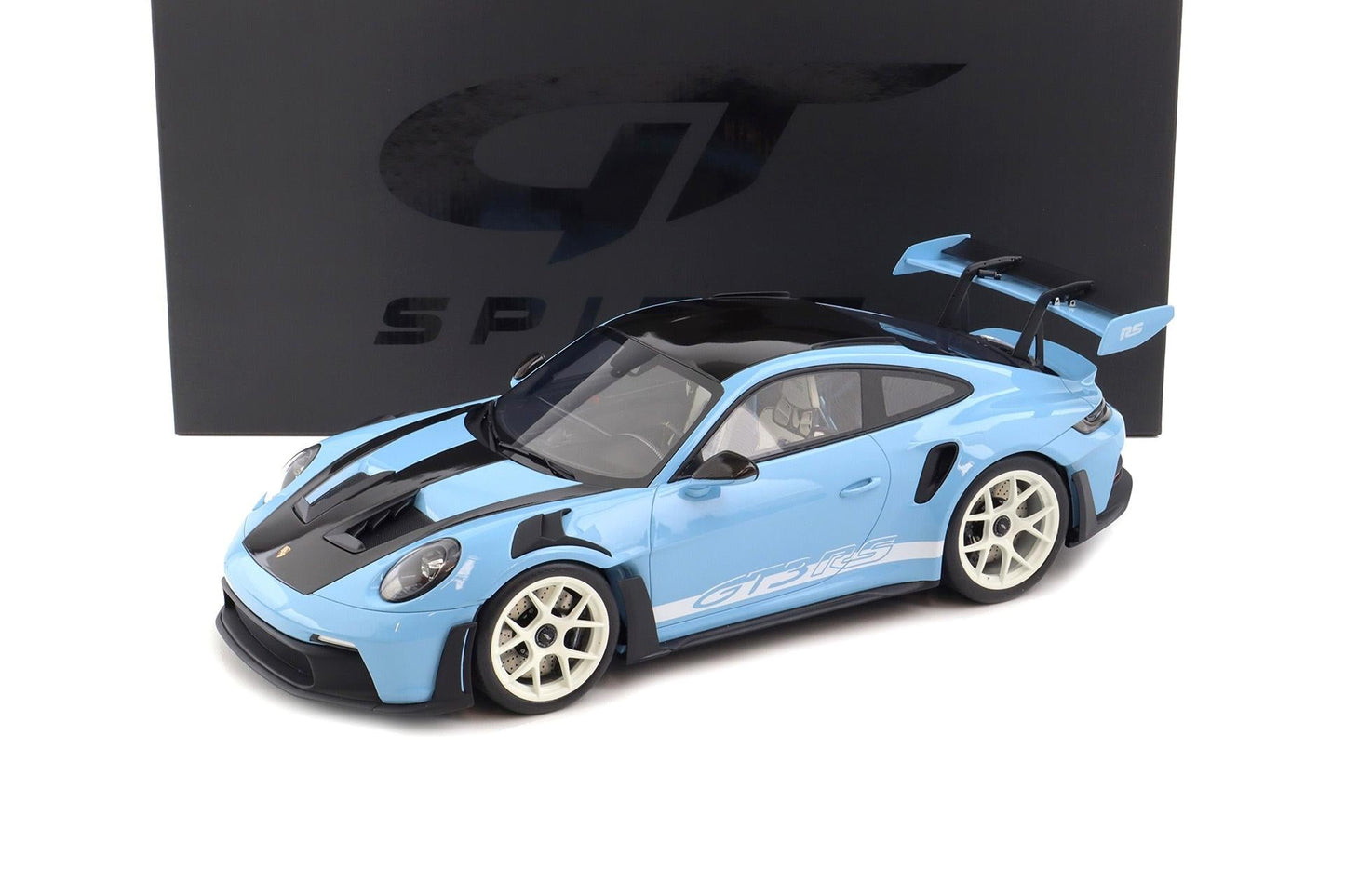 GT Spirit 2022 Porsche 911 992 GT3 RS w/ Weissach Pkg Gulf Blue w/ White Wheels & Deco 1:12