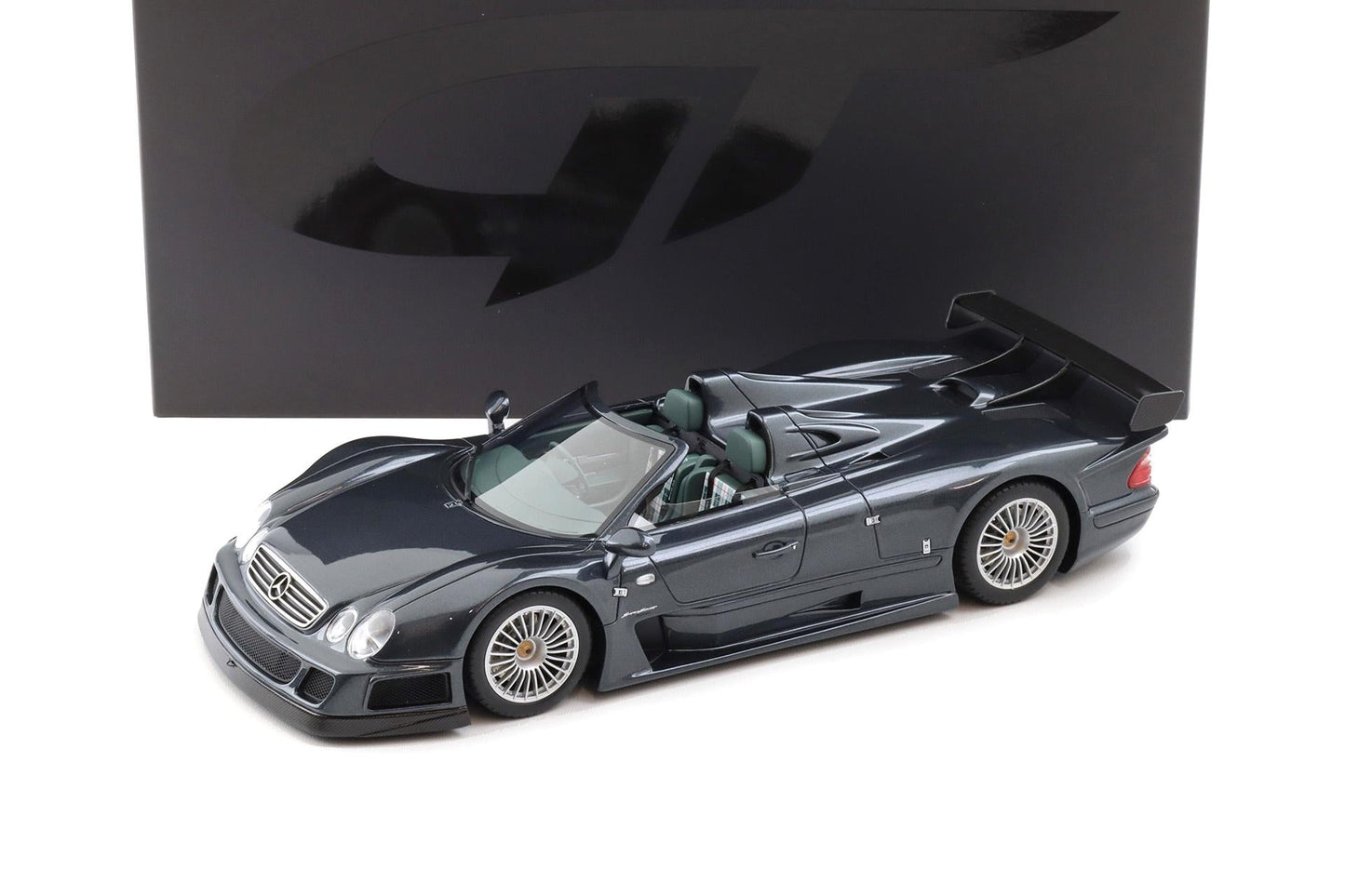 GT Spirit 1999 Mercedes Benz CLK GTR Roadster Dark Grey 1:18