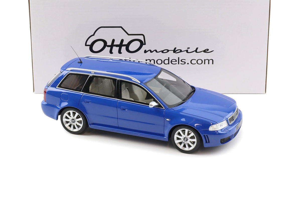 STM Diecast Otto 2000 Audi RS4 Avant B5 2.7L V6 Biturbo Nogaro Blue 1:18 - View 2