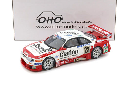 STM Diecast Otto 1996 Nissan Skyline GT-R LM R33 #23 1996 Le Mans White & Red 1:18