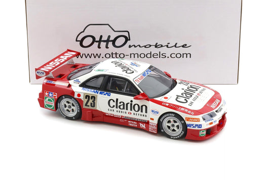 STM Diecast Otto 1996 Nissan Skyline GT-R LM R33 #23 1996 Le Mans White & Red 1:18 - View 2