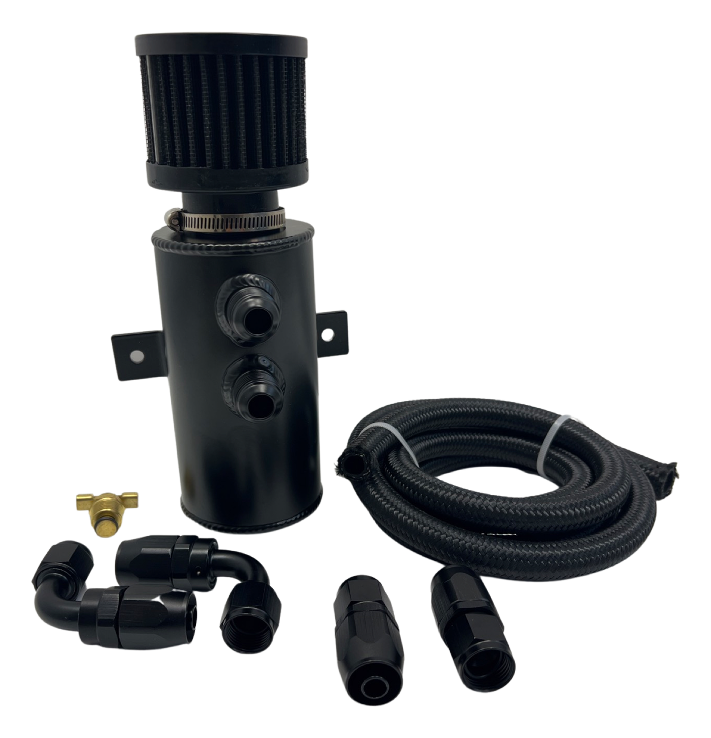 AN10 Universal Filtered Performance Oil Catch Can  2 Port -10AN Air Filter