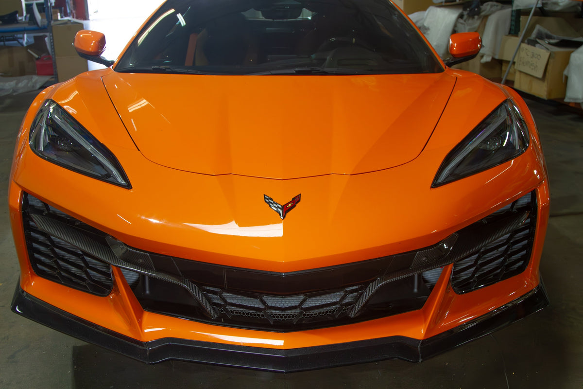 Carbon Fiber Front Bumper Grille Inserts - Chevrolet Corvette C8 Z06, ERay, ZR1, Grand Sport