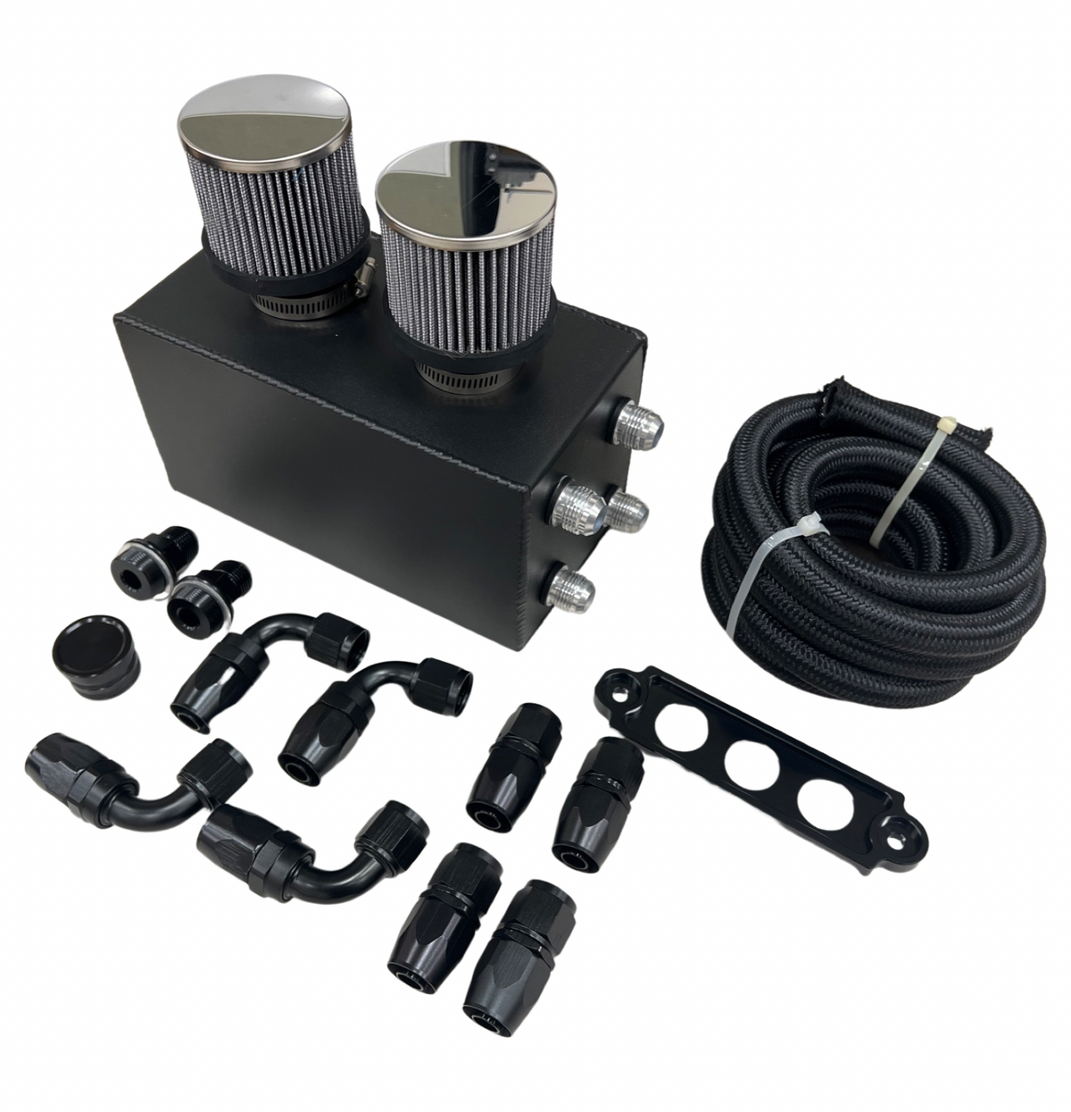 Bull Boost Performance Pro Series Oil Catch Can For Honda Civic Acura Integra 4 Port -10AN With...