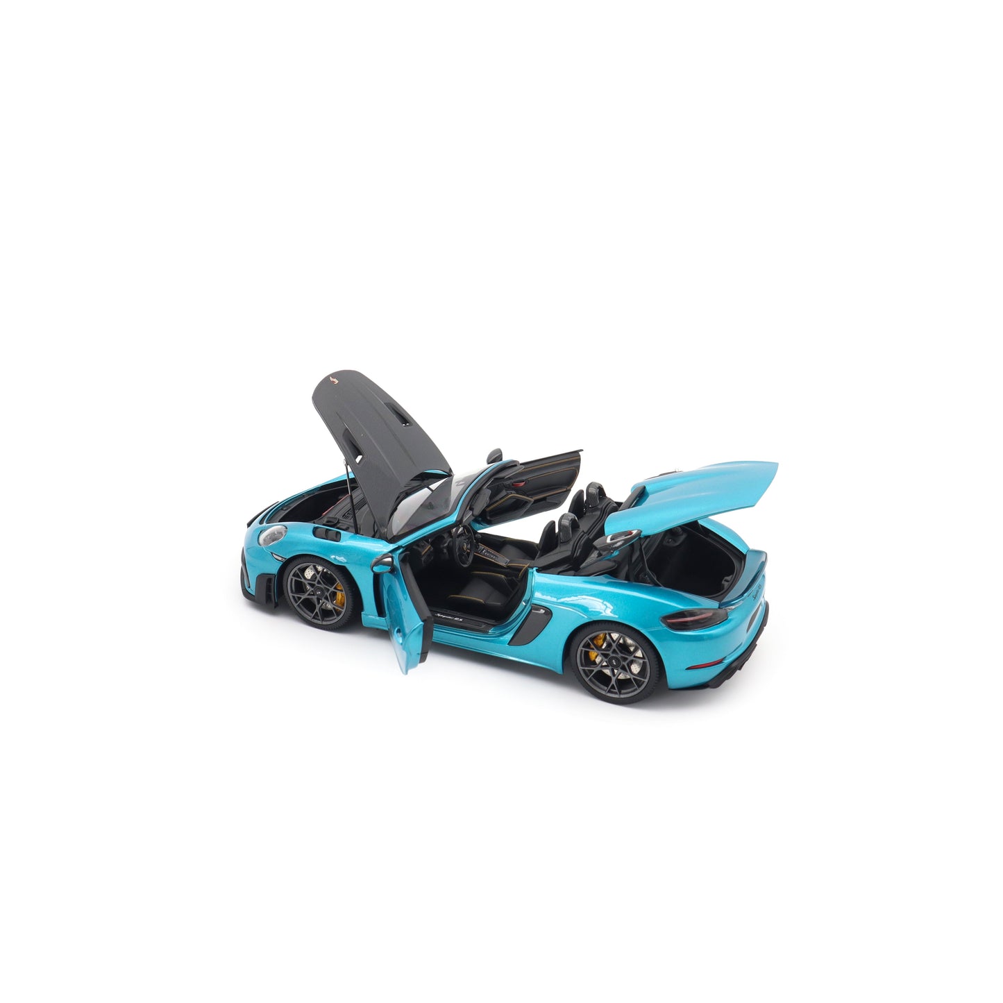 Minichamps 2024 Porsche 718 Cayman Spyder RS w/ Weissach Package Ipanema Blue 1:18