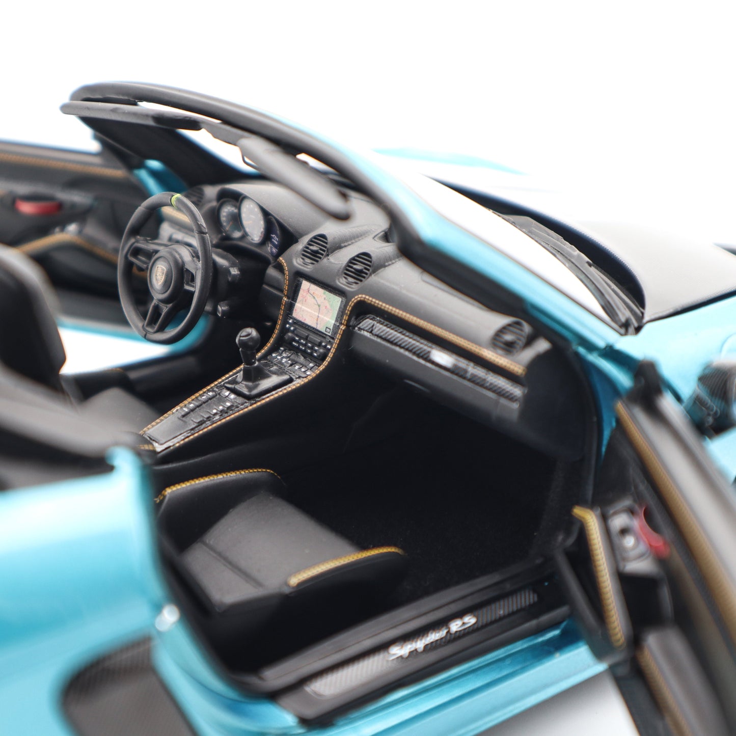 Minichamps 2024 Porsche 718 Cayman Spyder RS w/ Weissach Package Ipanema Blue 1:18