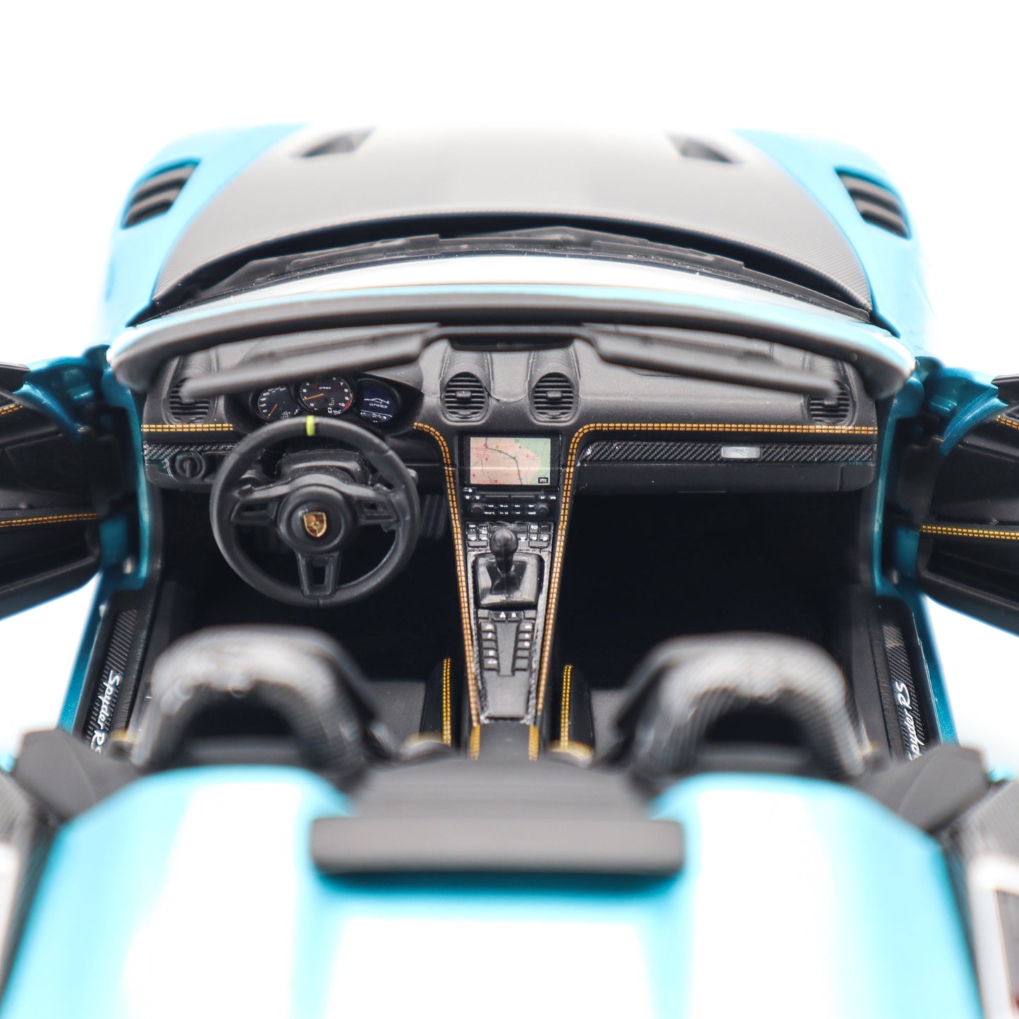 Minichamps 2024 Porsche 718 Cayman Spyder RS w/ Weissach Package Ipanema Blue 1:18