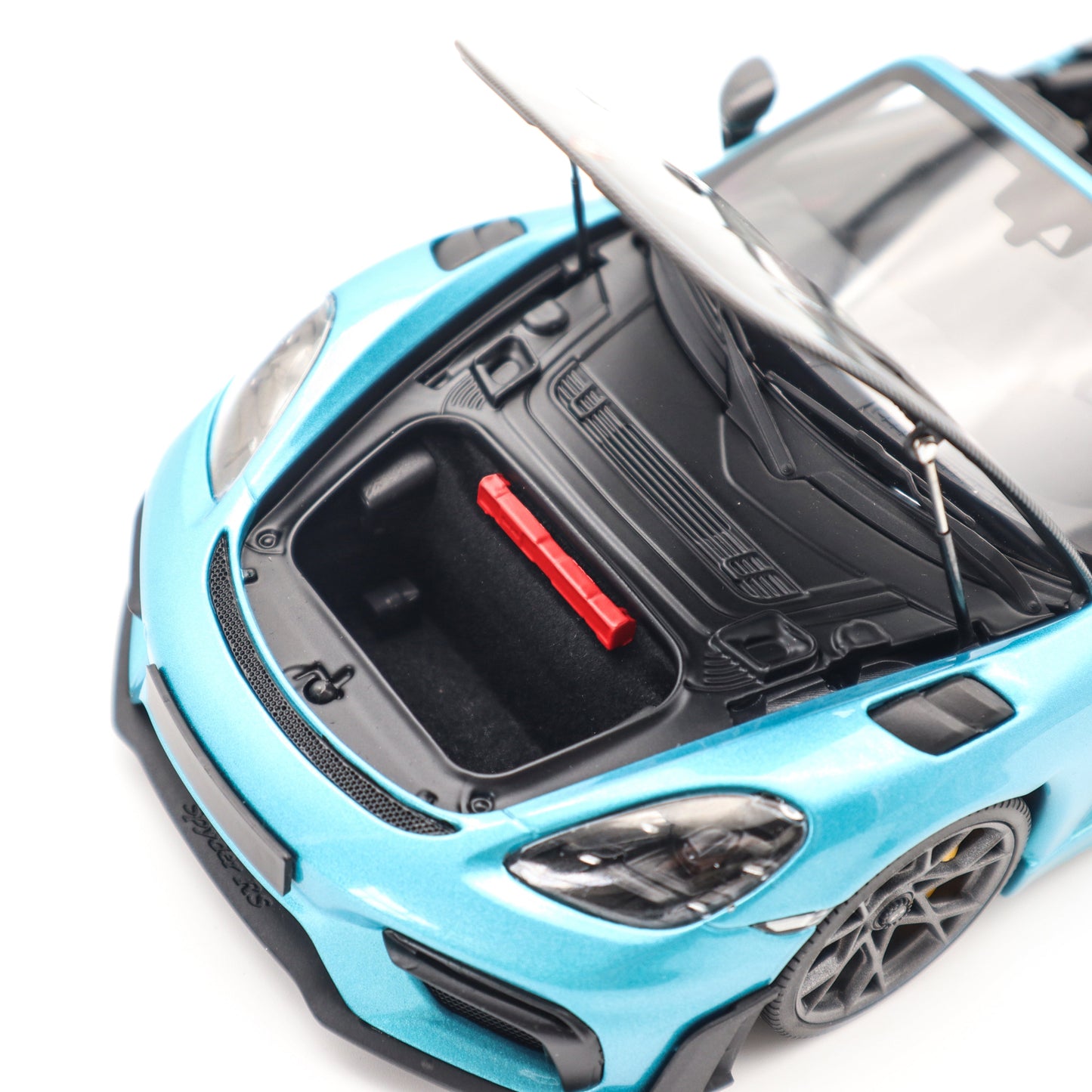 Minichamps 2024 Porsche 718 Cayman Spyder RS w/ Weissach Package Ipanema Blue 1:18