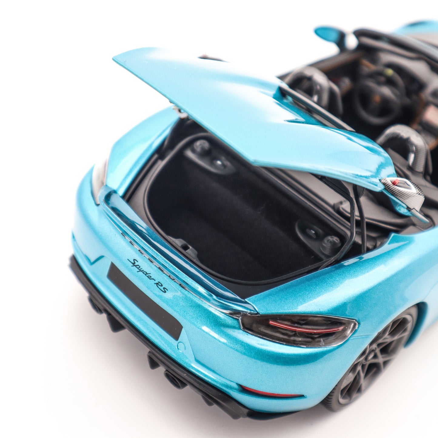 Minichamps 2024 Porsche 718 Cayman Spyder RS w/ Weissach Package Ipanema Blue 1:18