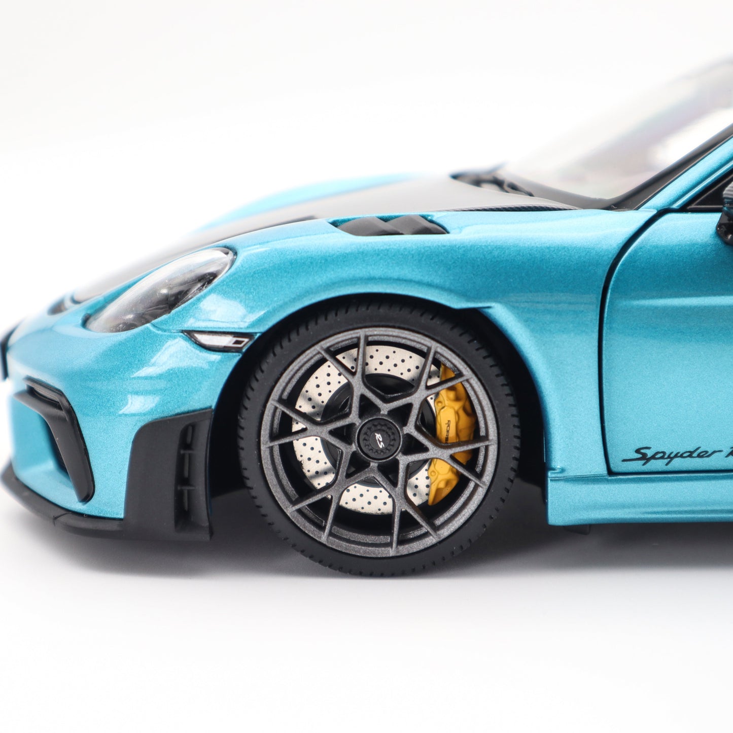Minichamps 2024 Porsche 718 Cayman Spyder RS w/ Weissach Package Ipanema Blue 1:18