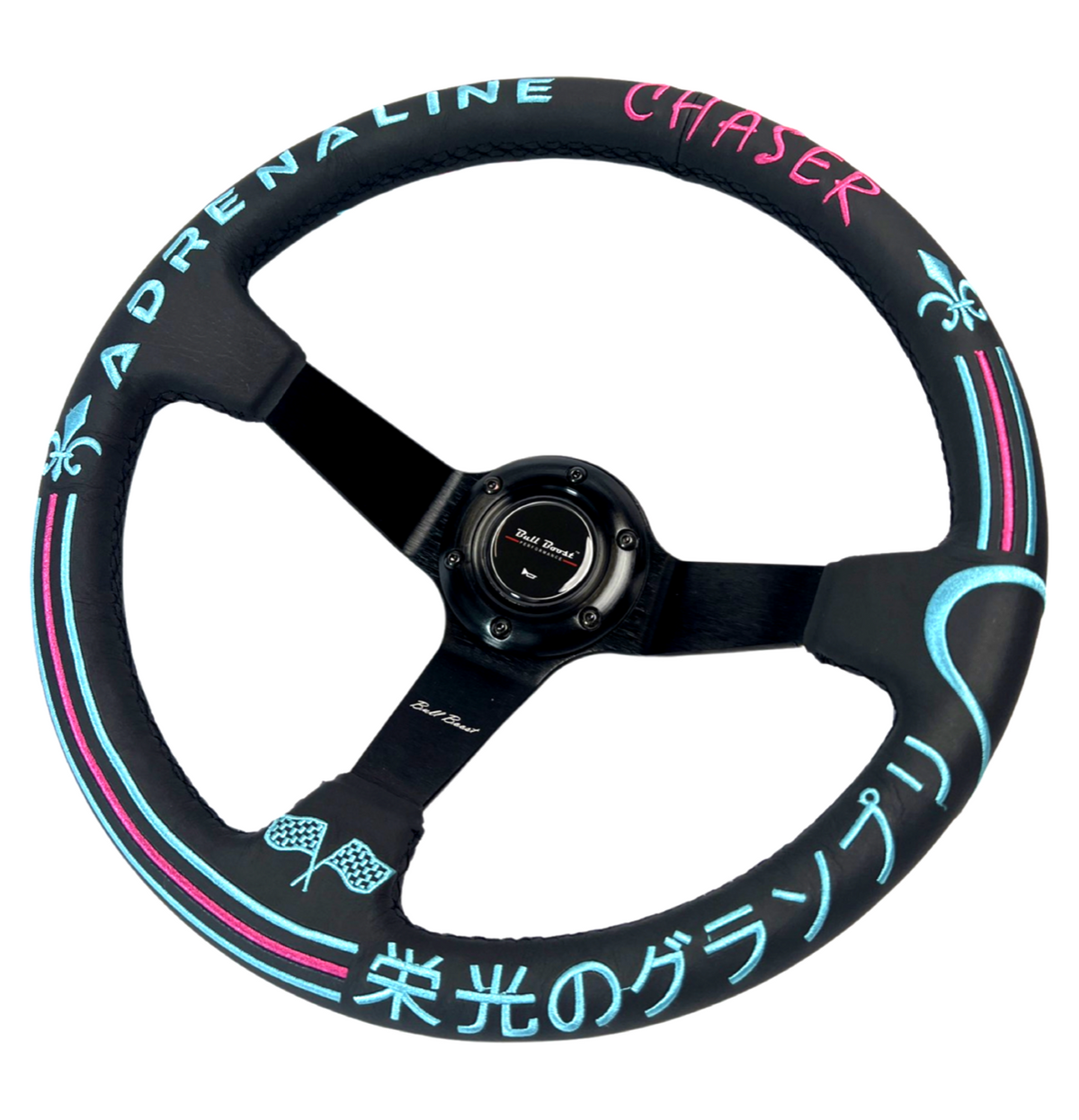 STRATEC SYSTEMS Leather 350mm Steering Wheel Quick Release Short HUB Adapter For Nissan 350Z 370Z...