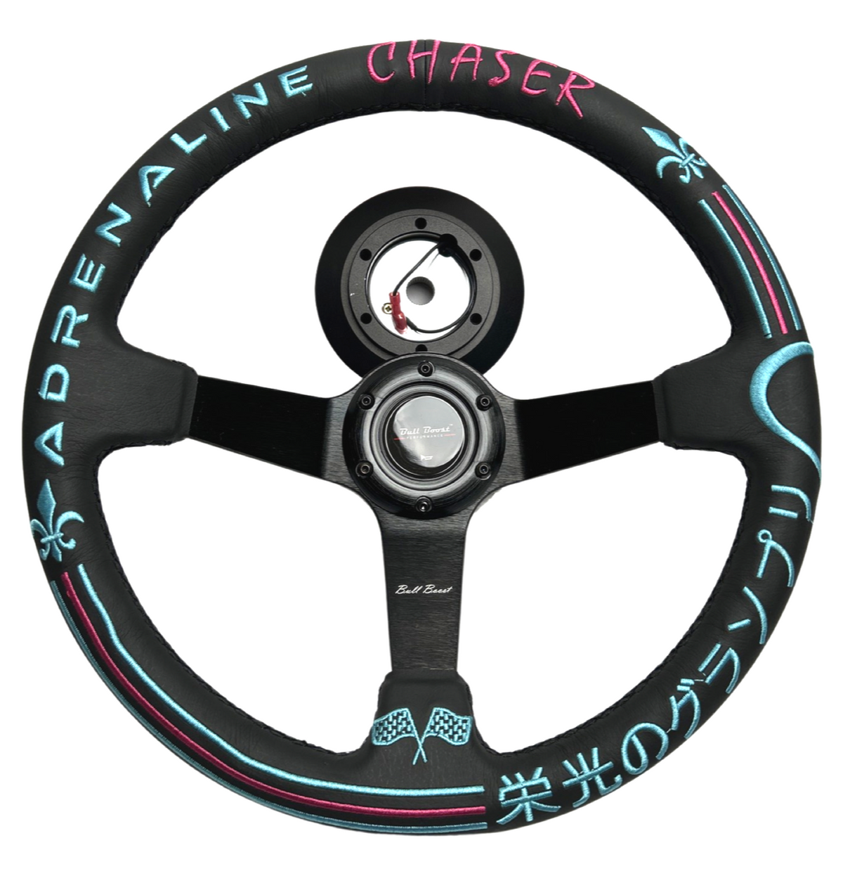 Bull Boost Performance Leather 350mm Steering Wheel Short Hub Adapter Kit For Nissan 300ZX...