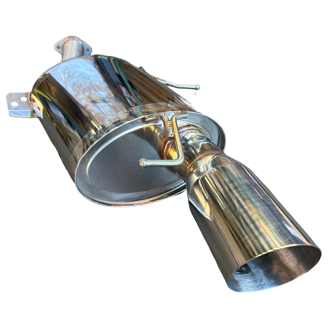 Stainless Full Catback Exhaust Muffler For BMW 335i E90 E92 07-10 N54 Polished