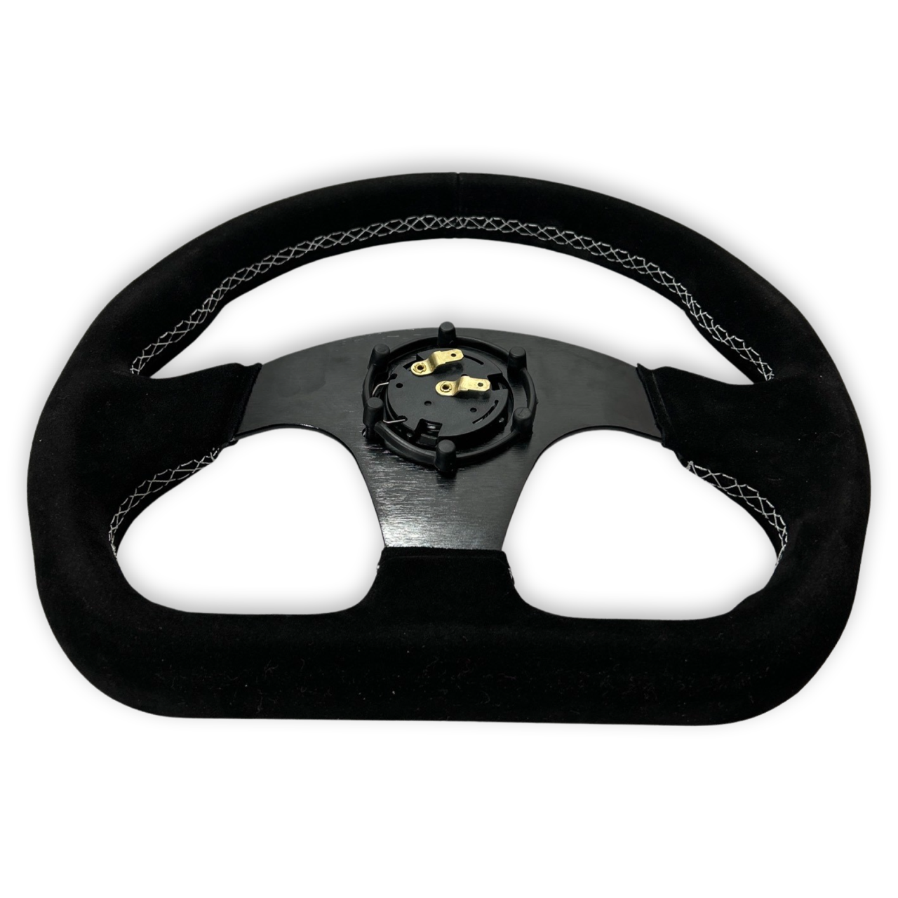 Heartbreak Quadro Suede Steering Wheel + Short Hub Adapter Kit For Honda Acura Civic EG Integra Accord Del Sol, CRX, Prelude