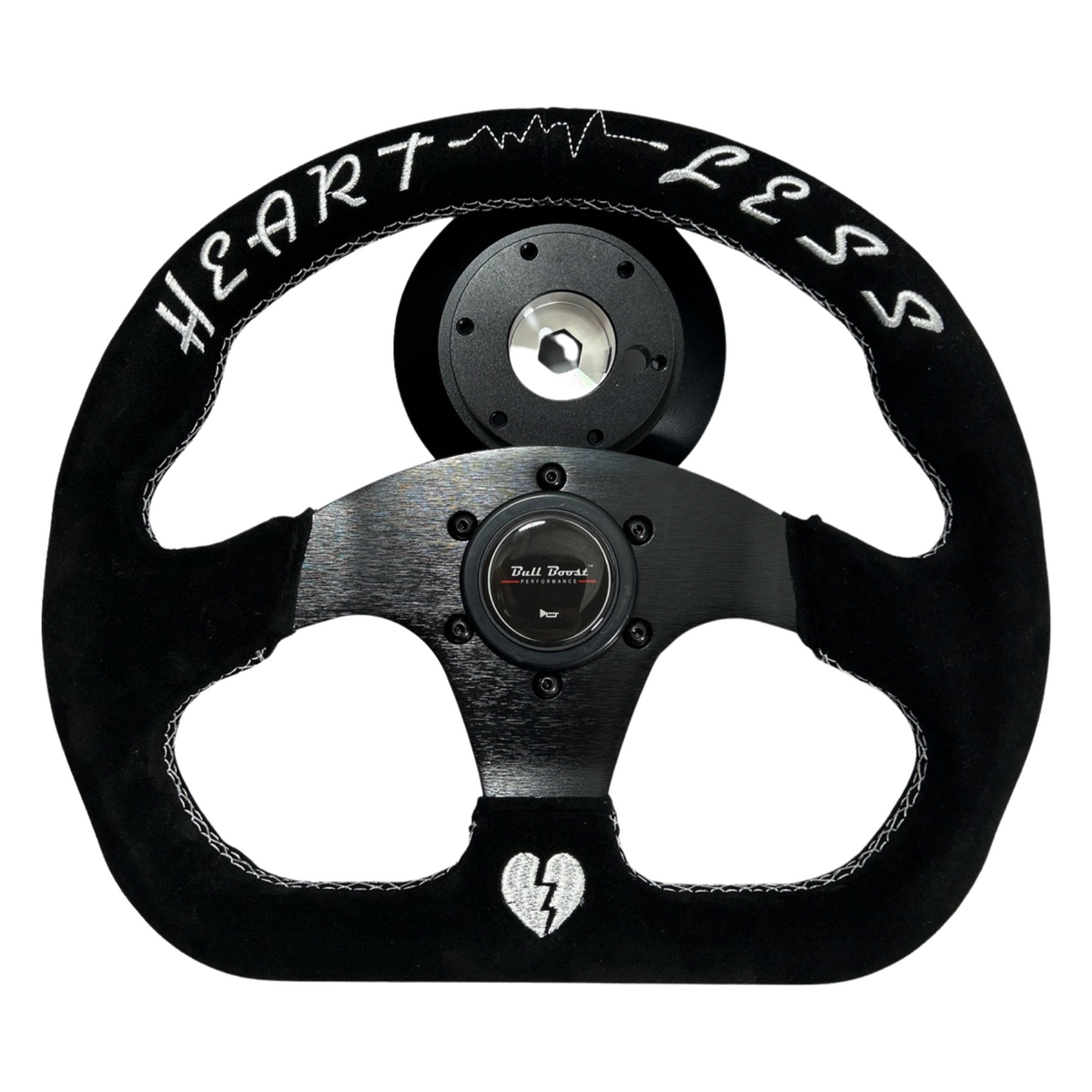 Bull Boost Performance Quadro Style Steering Wheel + Short Hub Adapter Kit For Ford F 150 350 450