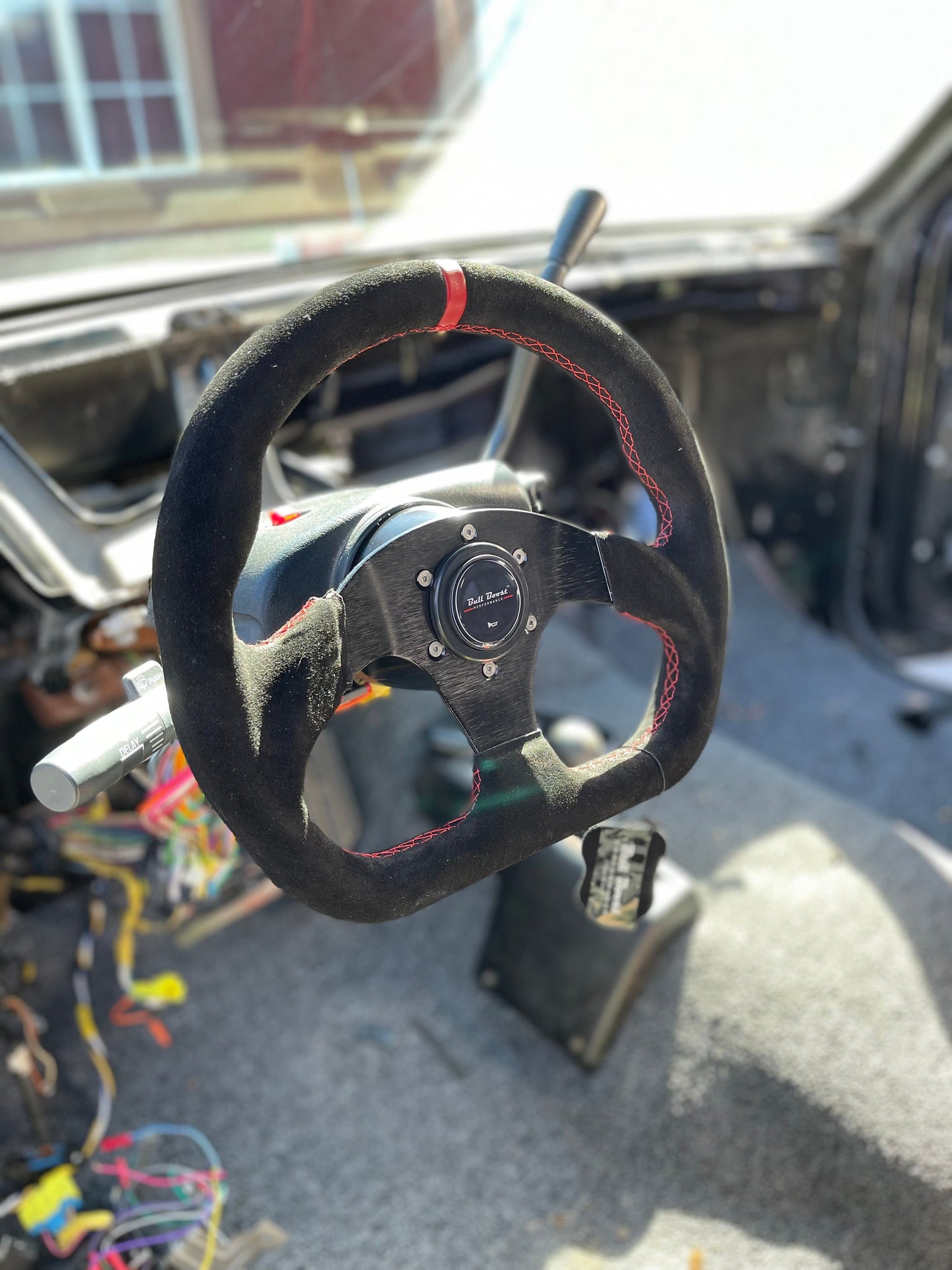 Universal Lightweight Flat Racing Billet 6-Bolt Steering Wheel
