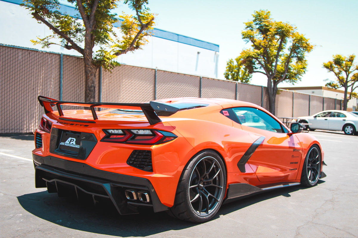 Carbon Fiber Rear Diffuser-Chevrolet Corvette C8 Stingray Z51