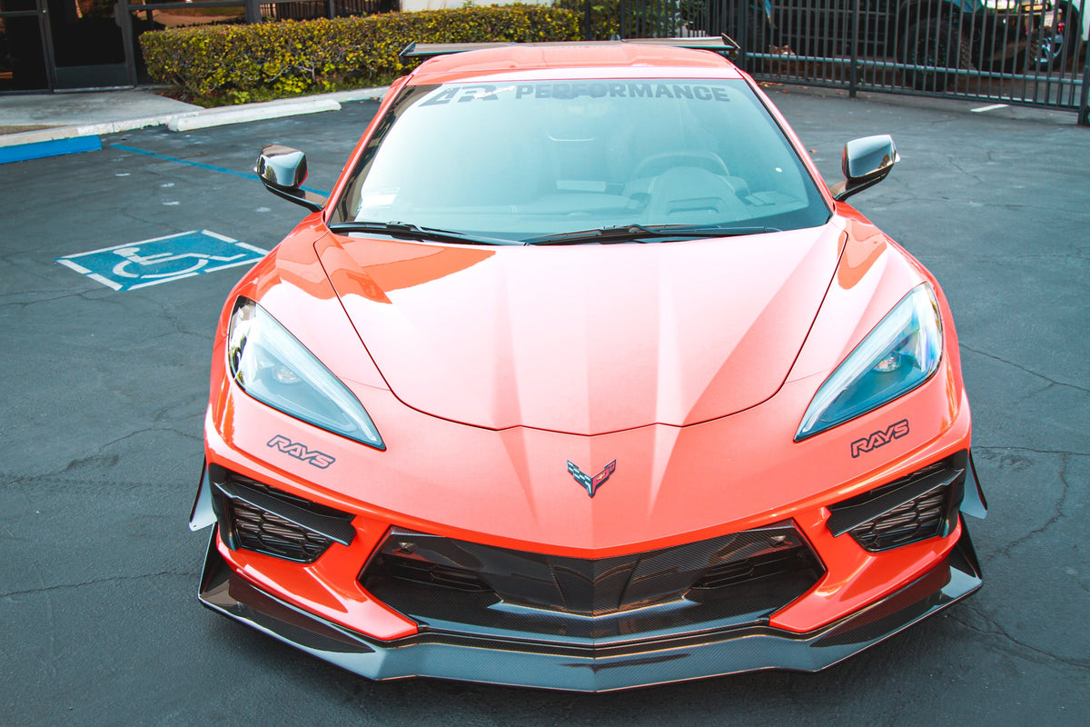 Carbon Fiber Front Bumper Side Bezels-Chevrolet Corvette C8