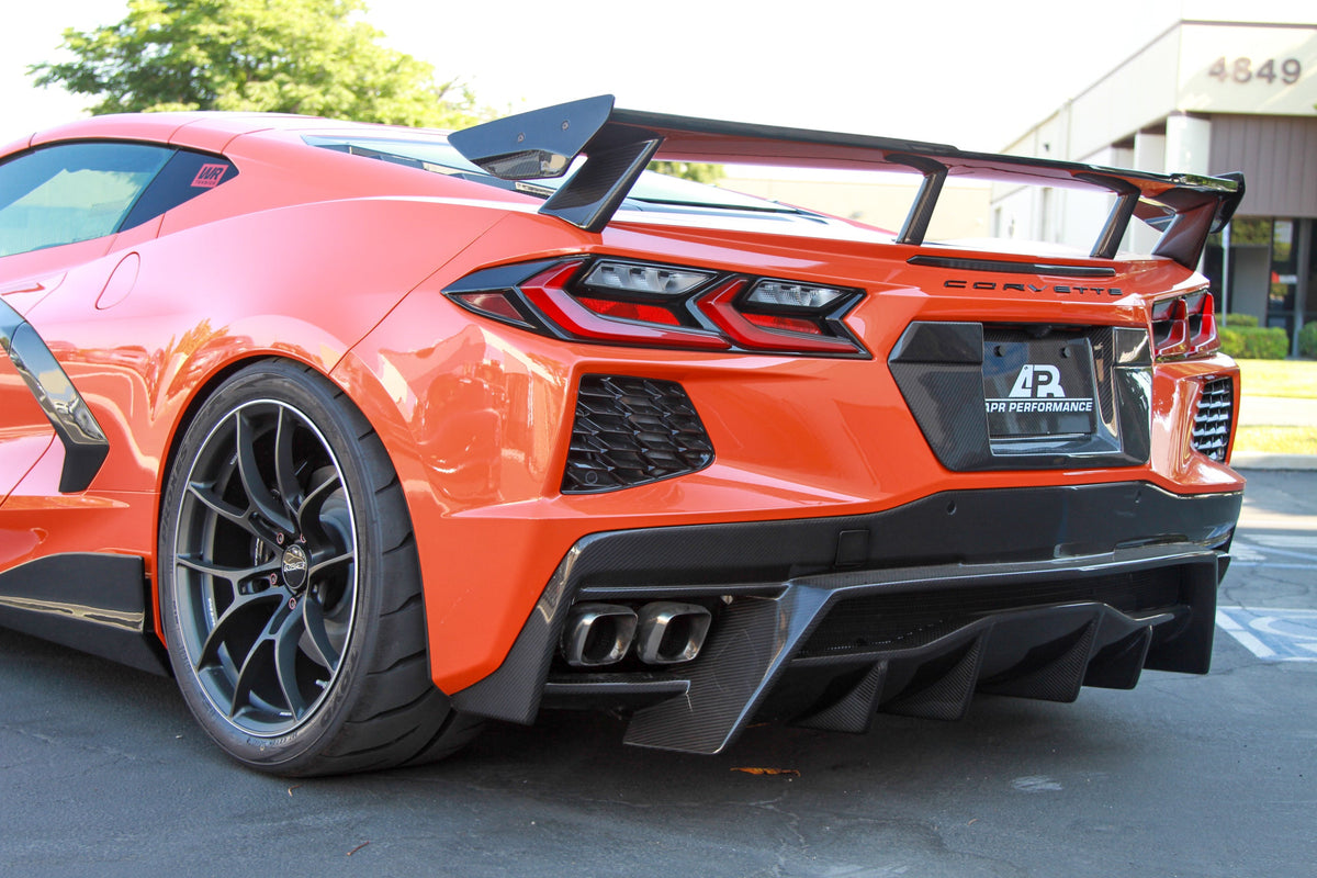 Carbon Fiber Rear Diffuser-Chevrolet Corvette C8 Stingray Z51