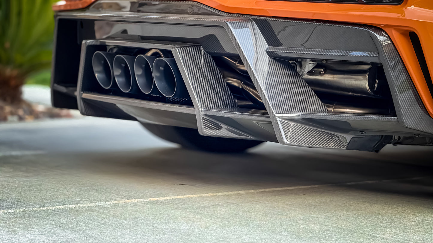 Z07R Rear Diffuser | C8 Z06/Eray/Stingray/ZR1/GS/GSX Fitment | 2x2 V Weave Carbon